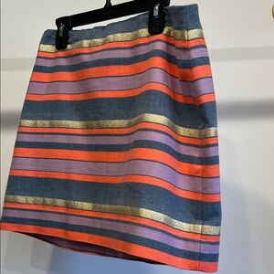 J. Crew Vibrant Striped Mini Skirt